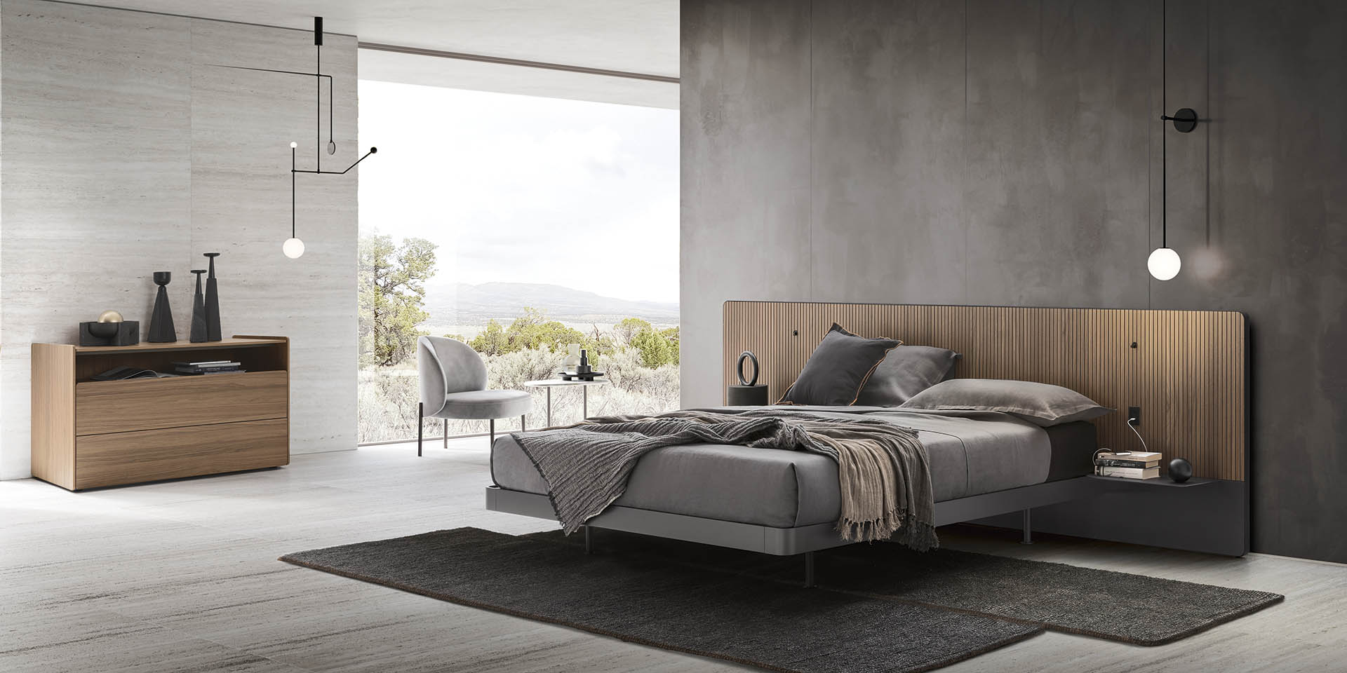 Letto Contenitore Matrimoniale Tessuto di Lusso Made in Italy